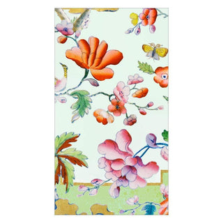 Caspari Summer Palace Paper Guest Towel Napkins in Celadon - 15 Per Package 16360G
