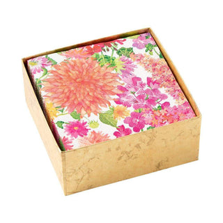 Caspari Summer Blooms Boxed Paper Cocktail Napkins - 40 Per Box 16390B