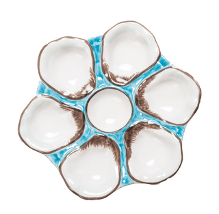 Abigails Turquoise Oyster Plate 16524