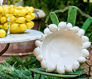 Abigails Large White Ceramic Lemon Bowl 16534