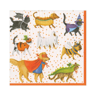 Caspari Pets in Costume Paper Luncheon Napkins - 20 Per Package 16560L