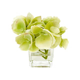 The Stalk Market Silk Flower Bud Vase with Hydrangea in Green - Set of 2 16626X2