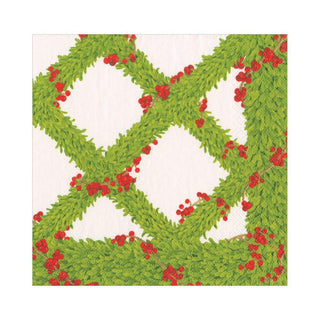 Caspari Boxwood Trellis Paper Luncheon Napkins - 20 Per Package 16630L