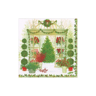 Caspari Winter Conservatory Paper Cocktail Napkins - 20 Per Package 16640C