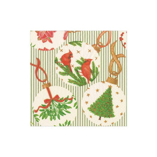 Caspari Botanical Ornaments Paper Cocktail Napkins - 20 Per Package 16650C