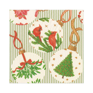 Caspari Botanical Ornaments Paper Luncheon Napkins - 20 Per Package 16650L