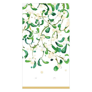Caspari Modern Mistletoe Paper Guest Towel Napkins - 15 Per Package 16680G