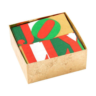 Caspari Holly Jolly Boxed Paper Cocktail Napkins - 40 Per Box 16740B