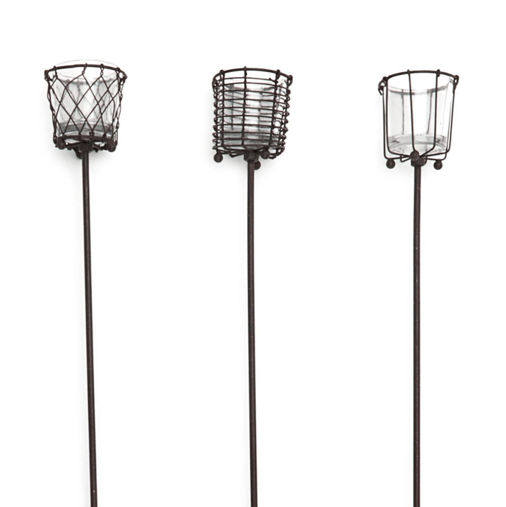 Two's Company Set of 3 French Wireworks Garden Lights 16777