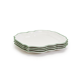 Two's Company Garden Soiree Salad/Dessert Plates in Green - Set of 4 16779