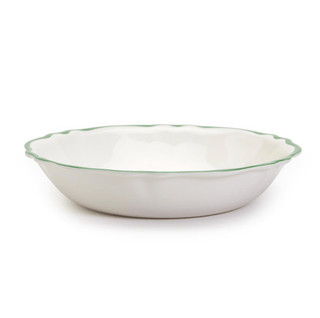 Two's Company Garden Soiree Serving Bowl with Green Border 16782