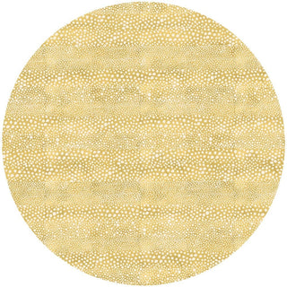 Caspari Pebble Round Lacquer Placemat in Gold - 1 Each 16790LQPMRND