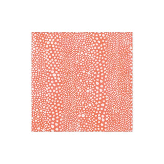 Caspari Pebble Paper Linen Cocktail Napkins in Coral - 15 Per Package 16793CG