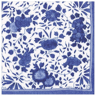 Caspari Delft Paper Dinner Napkins in Blue - 20 Per Package 16830D
