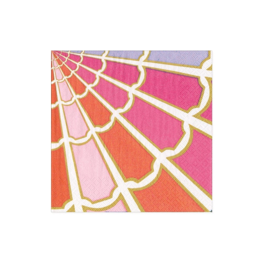 caspari Color Wheel Paper Cocktail Napkins - 20 Per Package