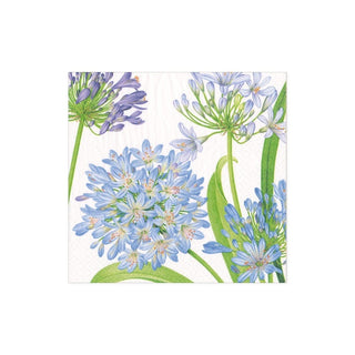 Caspari Agapanthus Garden Paper Cocktail Napkins - 20 Per Package 16920C