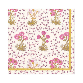 Caspari Semis de Fleurs Paper Luncheon Napkins in Pink - 20 Per Package 16960L