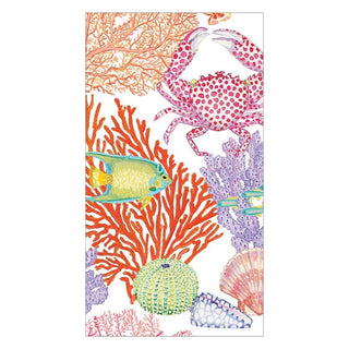 Caspari Under the Sea Paper Guest Towel Napkins - 15 Per Package 17060G