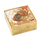 Caspari Woodland Turkey Paper Cocktail Napkins - 40 Per Box 17110B