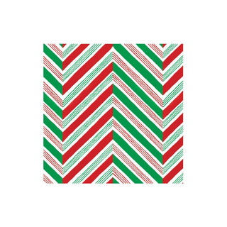 Caspari Candy Cane Stripes Paper Cocktail Napkins - 20 Per Package 17130C