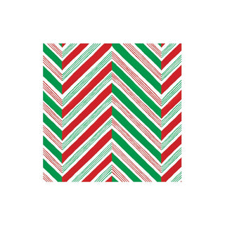 Caspari Candy Cane Stripes Paper Cocktail Napkins - 20 Per Package 17130C