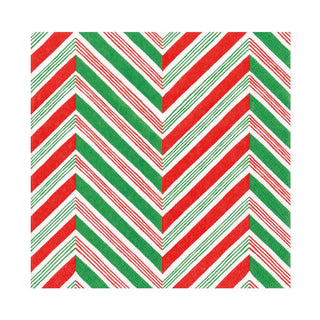 Caspari Candy Cane Stripes Paper Luncheon Napkins - 20 Per Package 17130L