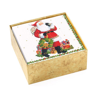 Caspari Jolly St. Nick Paper Cocktail Napkins - 40 Per Box 17180B