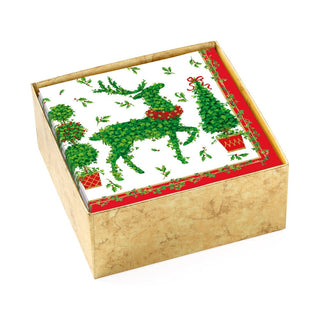 Caspari Animal Topiaries Paper Cocktail Napkins - 40 Per Box 17200B