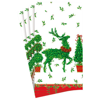 Caspari Animal Topiaries Paper Guest Towel Napkins - 15 Per Package 17200G