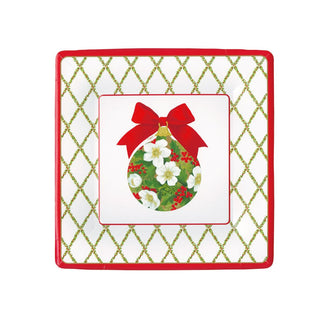 Caspari Ornament and Trellis Paper Salad & Dessert Plates - 8 Per Package 17210SP
