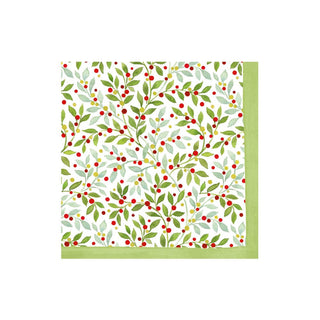 Caspari Twining Greenery Paper Cocktail Napkins - 20 Per Package 17220C