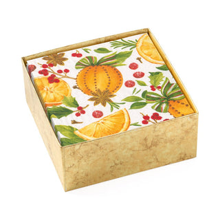 Caspari Orange Spice Paper Cocktail Napkins - 40 Per Box 17250B