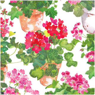 Caspari Trailing Geranium Dinner Napkins - 20 Per Package 17320D