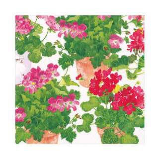 Caspari Trailing Geranium Luncheon Napkins - 20 Per Package 17320L
