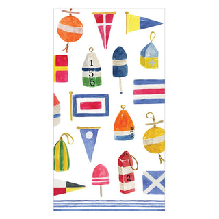 Caspari Nantucket Guest Towel Napkins - 15 Per Package 17400G