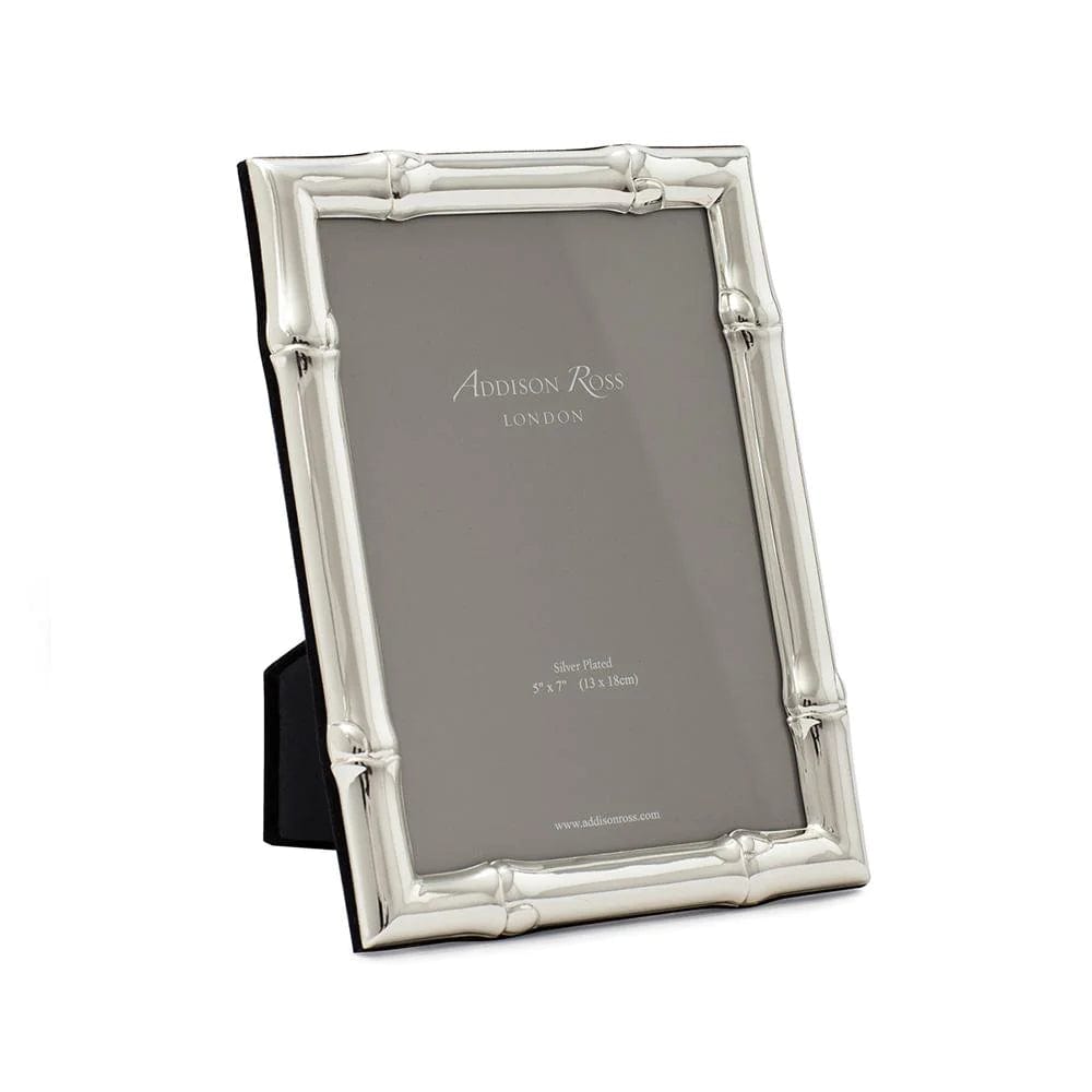 Addison Ross Wide Bamboo 4" x 6" Picture Frame in Silver - 1 Each 17608