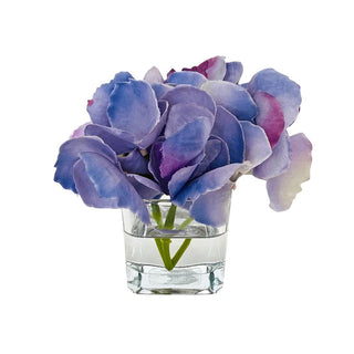 The Stalk Market Silk Flower Bud Vase with Hydrangea in Purple - 1 Each 18334