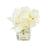 The Stalk Market Silk Flower Bud Vase with Hydrangea in White - Set of 2 18335X2