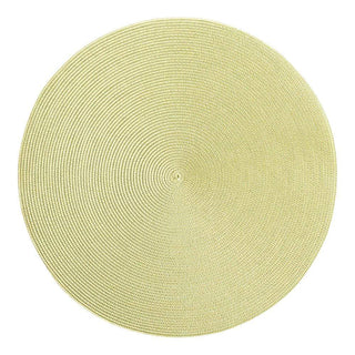 Deborah Rhodes Braided Round Placemat in Moss & Canary - 1 Each 23622