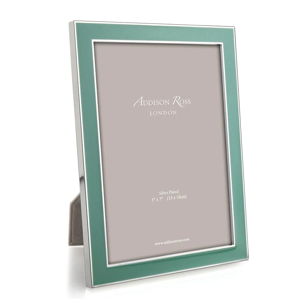 Addison Ross Duck Egg Enamel 5" x 7" Picture Frame with Silver Trim - 1 Each 26453
