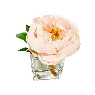 The Stalk Market Silk Flower Bud Vase with Peony in Blush - 1 Each 26536