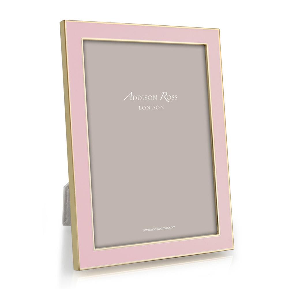 Addison Ross Pastel Pink Enamel 4" x 6" Picture Frame with Gold Trim - 1 Each 29574