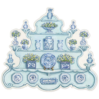 Caspari China Cabinet Die-Cut Placemat - 4 Per Package 3052PMSX4