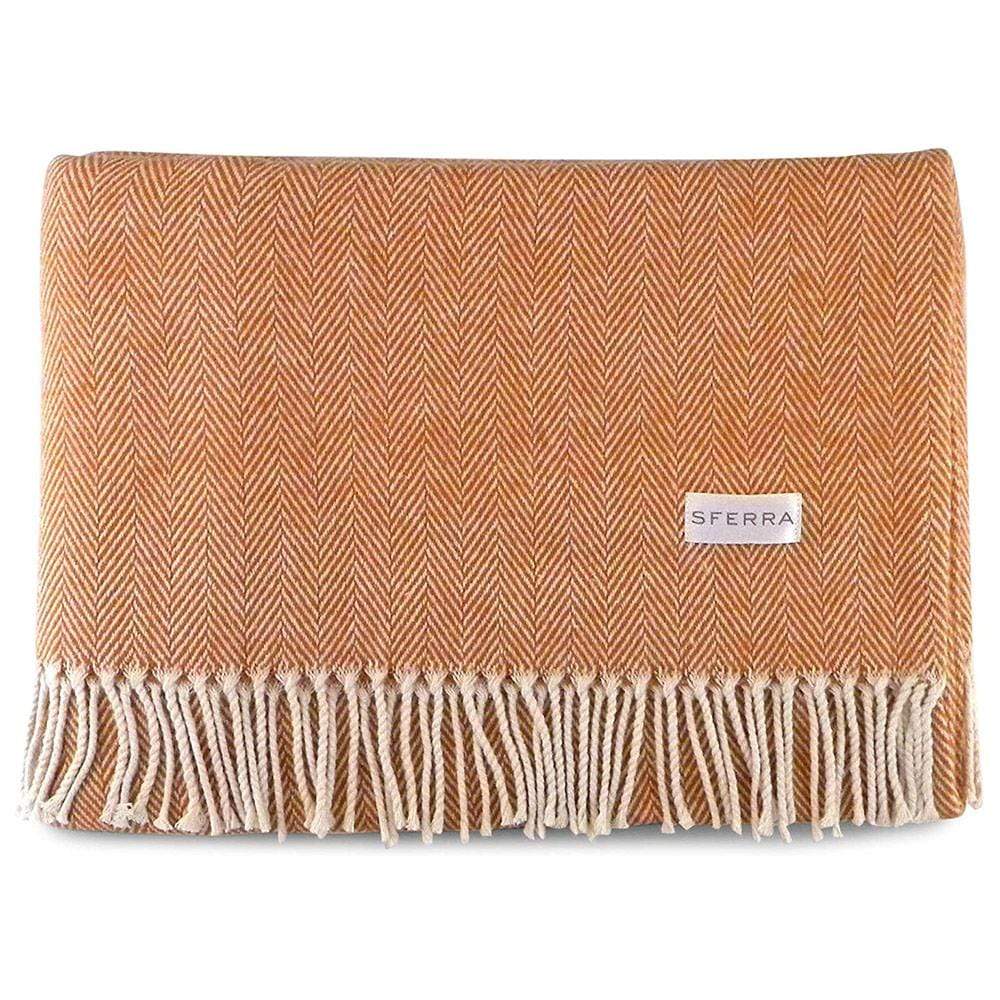 Celine Herringbone Throw in Paprika