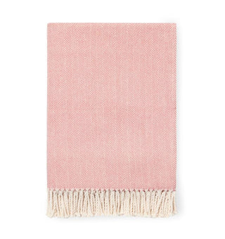 Sferra Celine Herringbone Throw in Salmon 30576