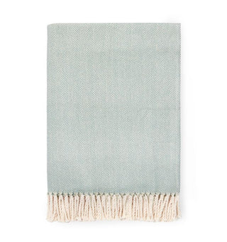 Sferra Celine Herringbone Throw in Slate Blue 30577