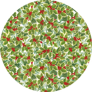 Caspari Holly and Mistletoe Die-Cut Placemat - 4 Per Package 3057PMSX4