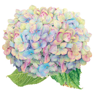 Caspari Blooming Hydrangea Die-Cut Placemats - 4 Each 3076PMSX4