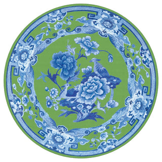 Caspari Green And Blue Plate Die-Cut Placemats - 4 Each 3077PMSX4