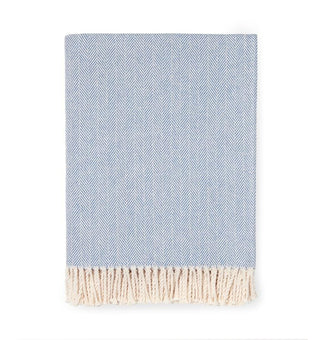 Sferra Celine Herringbone Throw in Cadet 31709